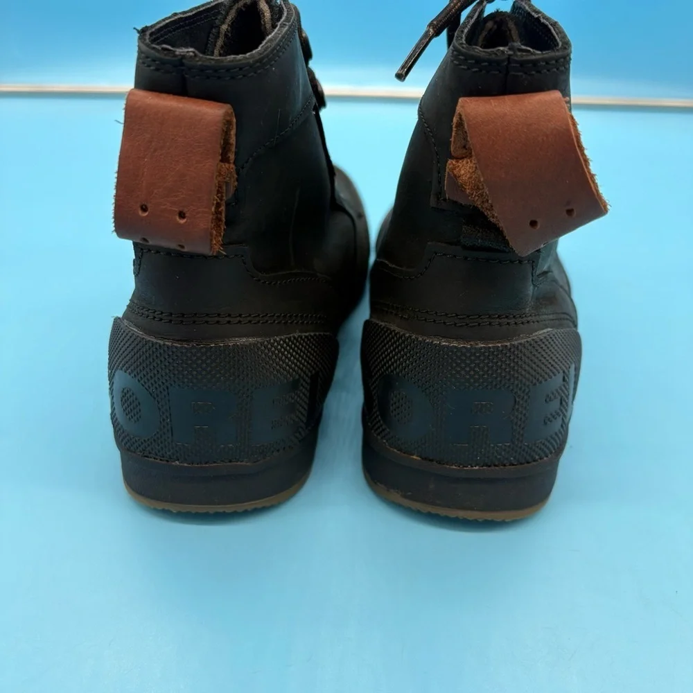 Sorel Ankeny II Mid Boot Black Lace-Up Ankle Boots Men Dark Brown 7